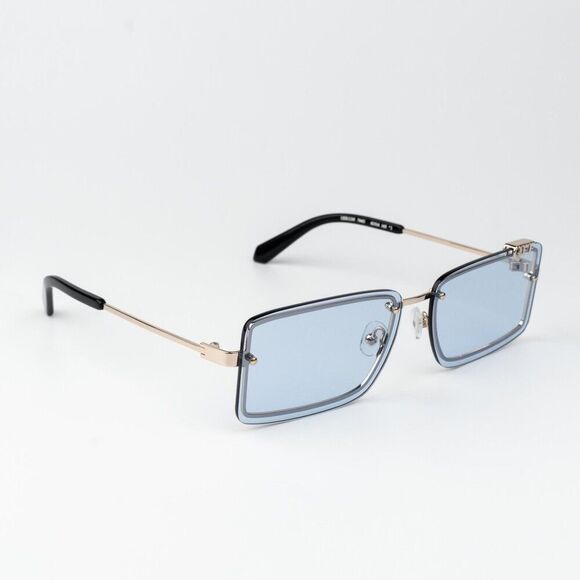 SALE!!!Off-White TAMPA Women Sunglasses Gold Blue Rectangular OERI13N TAMPA 7640 main image 8